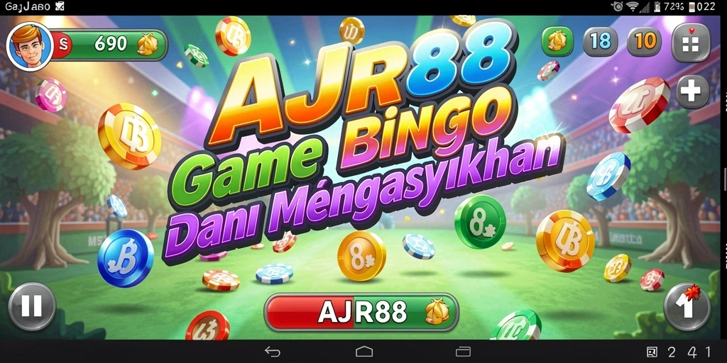 Tampilan gameplay AJR88 yang penuh warna dan dinamis.