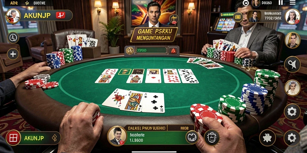 Tampilan permainan Poker menarik di AKUNJP.