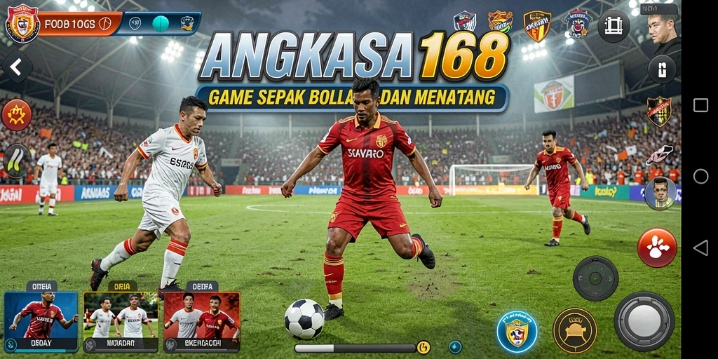 Gameplay sepak bola yang seru dan realistis di ANGKASA168.