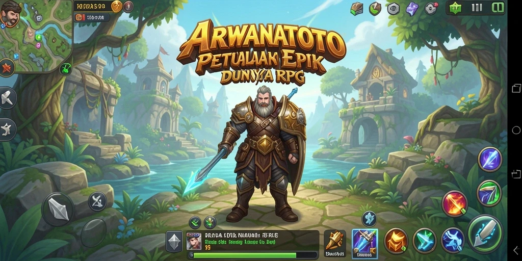 Screenshot ARWANATOTO menampilkan aksi seru dalam pertempuran RPG.