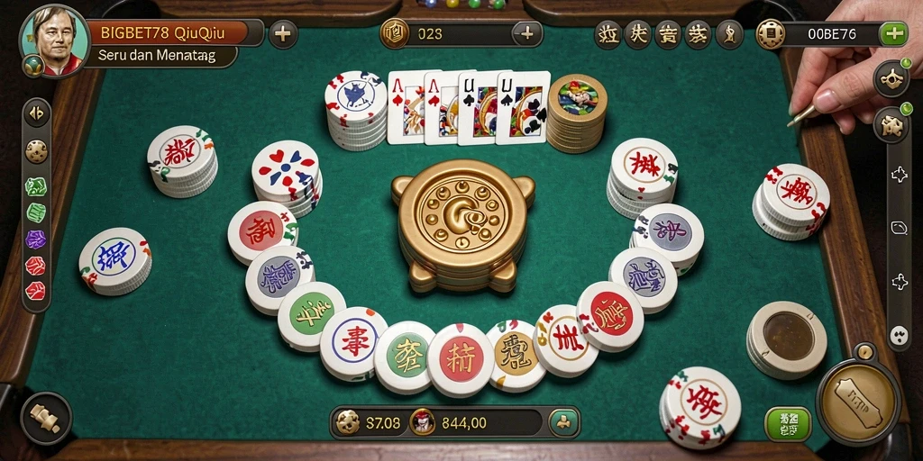 Tampilan gameplay seru dari BIGBET78 dengan aksi QiuQiu yang mendebarkan.
