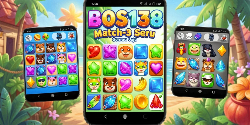 Tampilan menarik dari gameplay seru BOS138 dengan kelereng warna-warni.