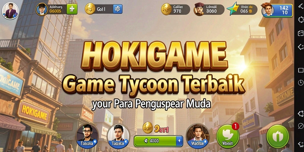 Tampilan gameplay menarik dari HOKIGAME yang penuh strategi Tycoon.