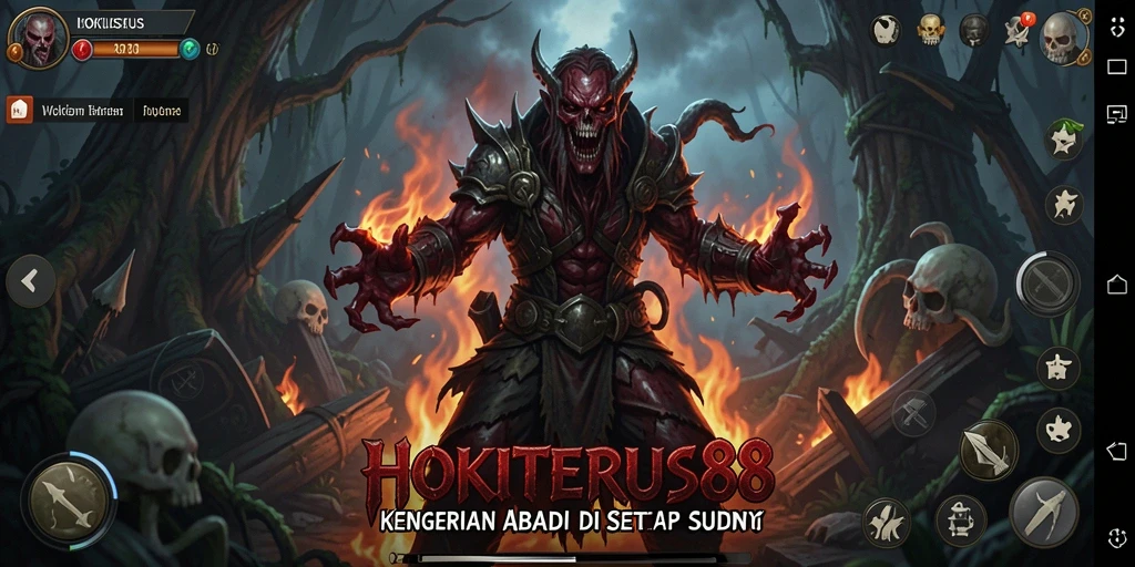 Screenshot HOKITERUS88 menampilkan suasana horror yang mencekam.