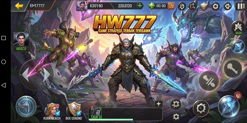 Screenshot gameplay HW777 yang penuh aksi dan strategi.