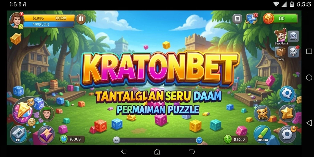 Screenshot gameplay KRATONBET menampilkan tantangan puzzle menarik.