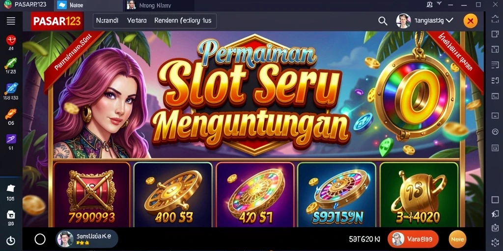 Menampilkan gameplay seru dari PASAR123 dengan berbagai tema slot.