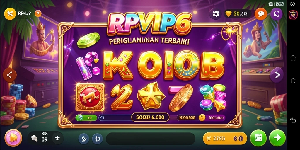 Tangkapan layar RPVIP6 menampilkan pengalaman permainan slot yang mengasyikkan.