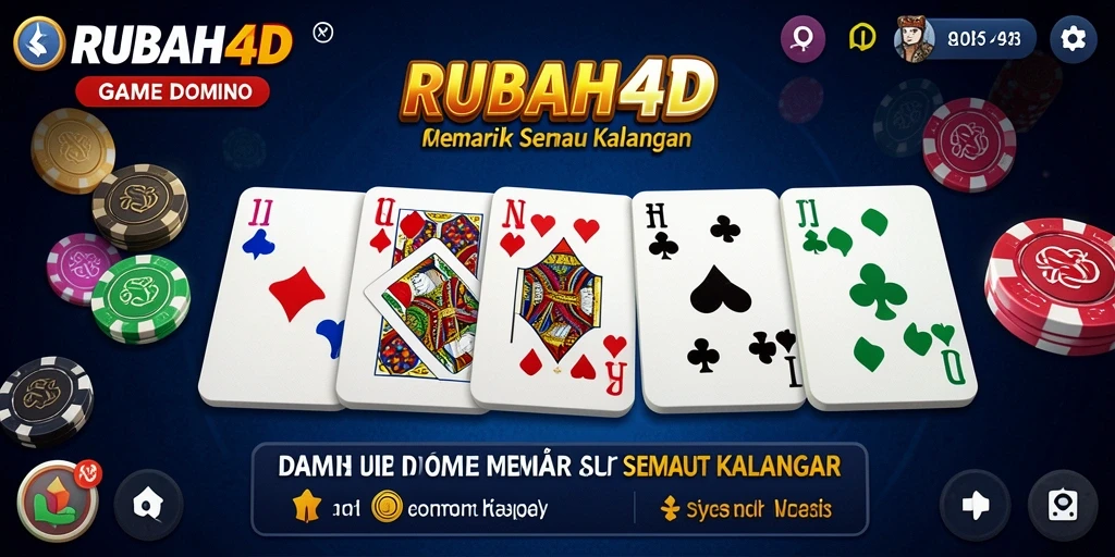 Tampilan gameplay menarik dari RUBAH4D saat bermain Domino.