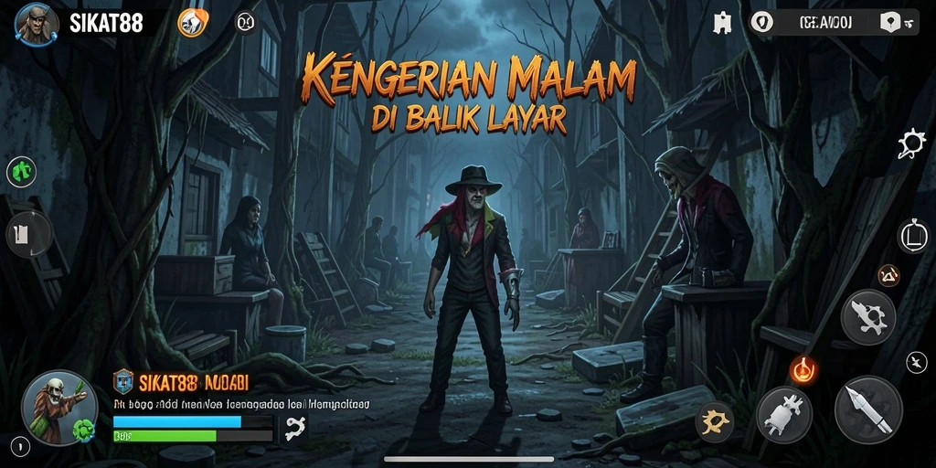 Tangkapan layar SIKAT88 menunjukkan suasana menyeramkan dengan gameplay yang mencekam.
