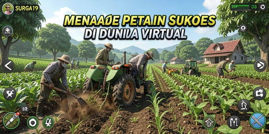 Gameplay SURGA19 yang menampilkan pertanian yang menarik dan beragam.