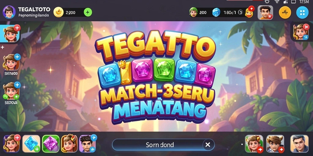 Tampilan gameplay seru dalam permainan Match-3 TEGALTOTO.