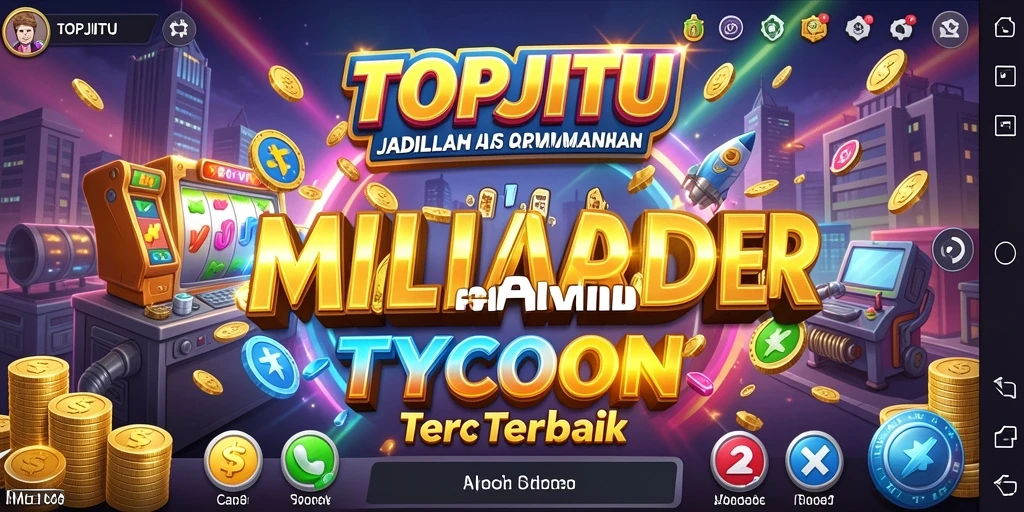 Screenshot gameplay <strong>TOPJITU</strong> menunjukkan aksi membangun kerajaan bisnis yang mendebarkan.